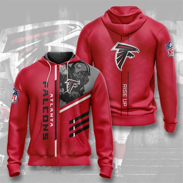 Atlanta Falcons Casual Zipper Hoodie