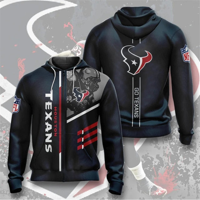 Houston Texans Casual Zipper Hoodie