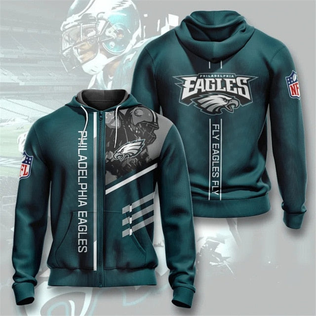 Philadelphia Eagles Casual Zipper Hoodie