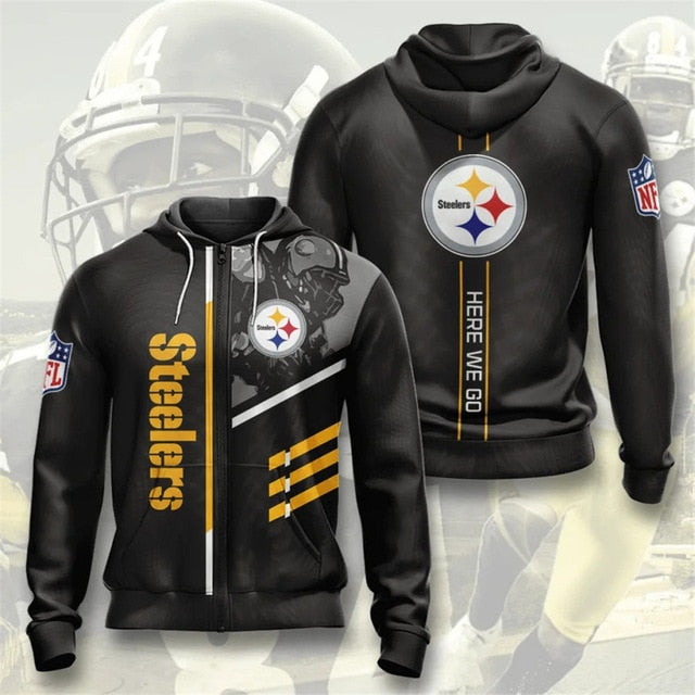 Pittsburgh Steelers Casual Zipper Hoodie