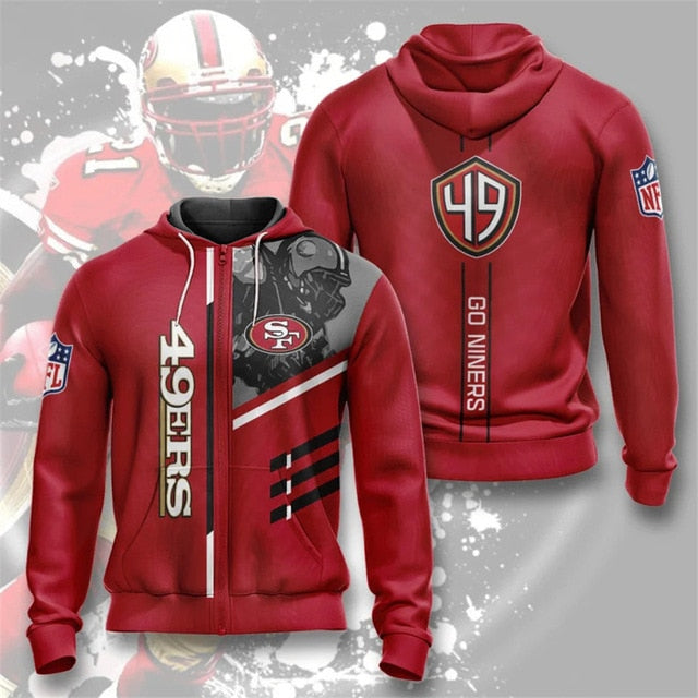 San Francisco 49ers Casual Zipper Hoodie