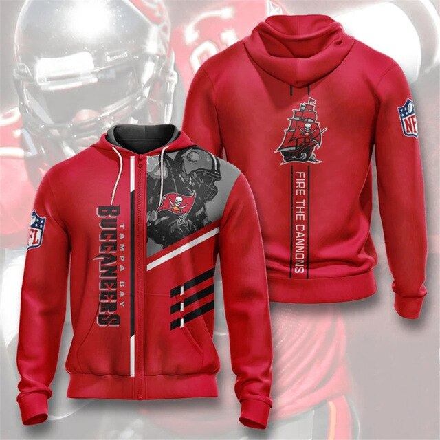 Tampa Bay Buccaneers Casual Zipper Hoodie