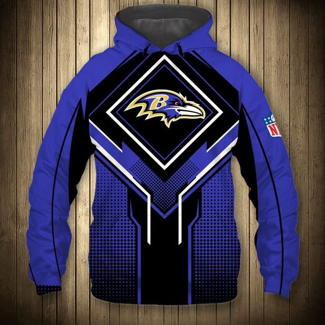 Baltimore Ravens Square Lattice Casual Hoodie