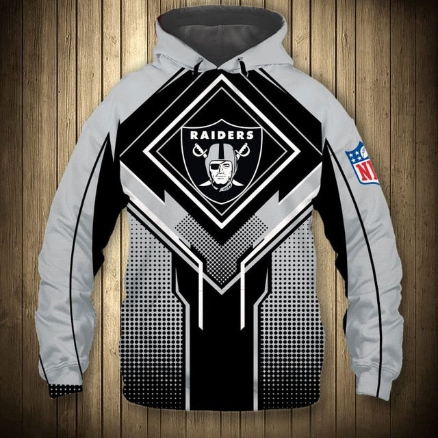 Las Vegas Raiders Square Lattice Casual Hoodie