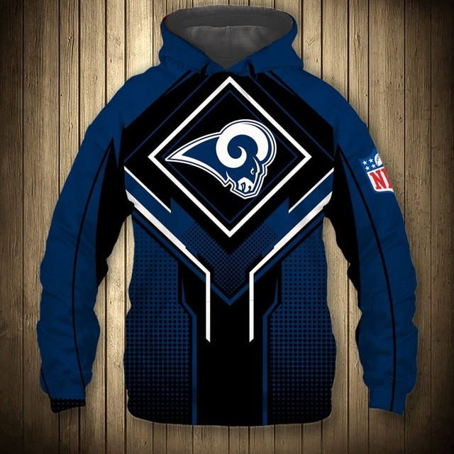 Los Angeles Rams Square Lattice Casual Hoodie