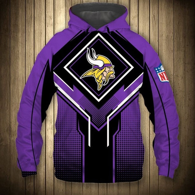 Minnesota Vikings Square Lattice Casual Hoodie