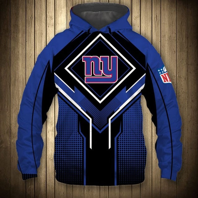 New York Giants Square Lattice Casual Hoodie