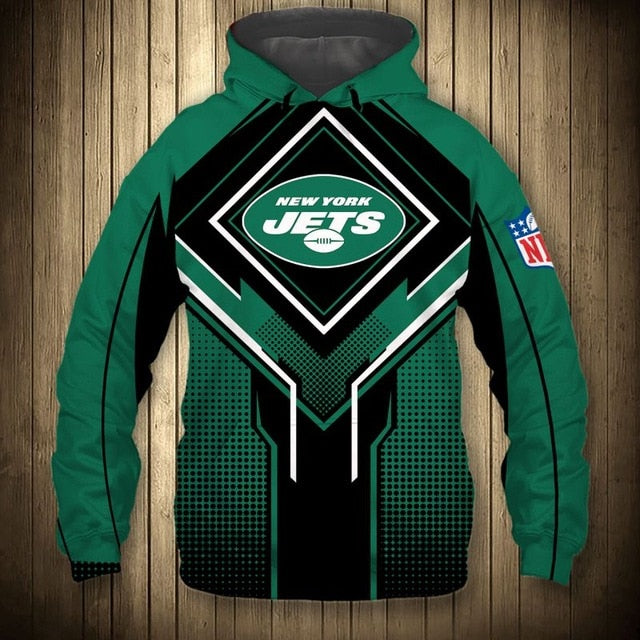 New York Jets Square Lattice Casual Hoodie