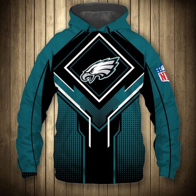 Philadelphia Eagles Square Lattice Casual Hoodie