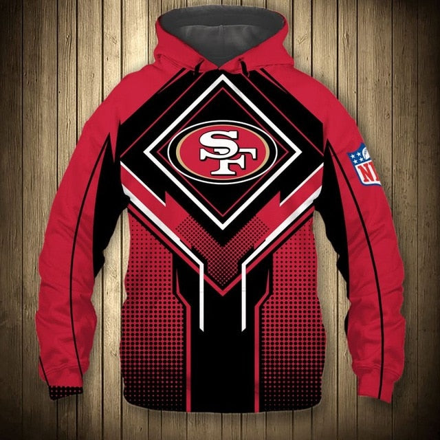 San Francisco 49ers Square Lattice Casual Hoodie