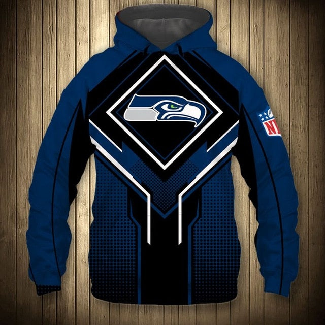 Seattle Seahawks Square Lattice Casual Hoodie