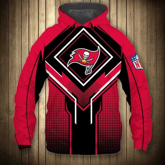 Tampa Bay Buccaneers Square Lattice Casual Hoodie