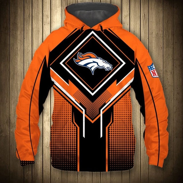 Denver Broncos Square Lattice Casual Hoodie