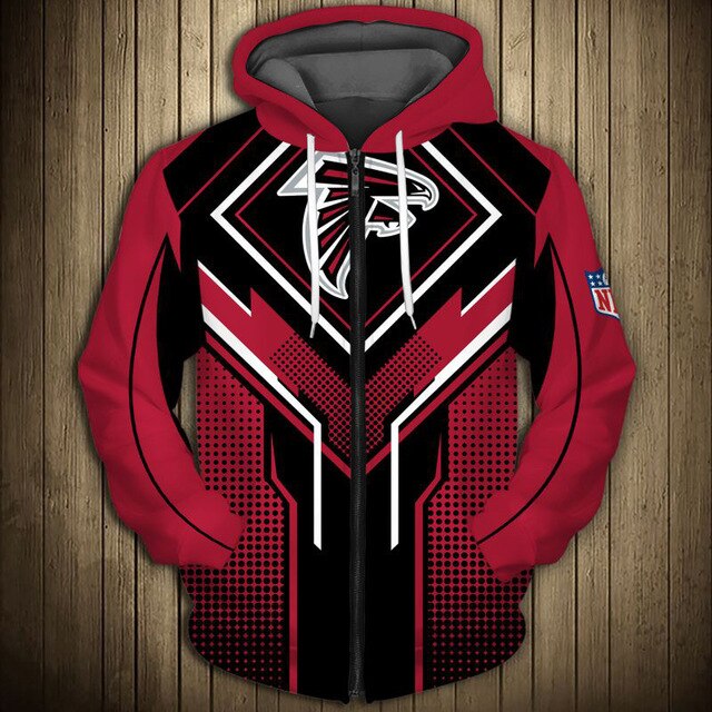 Atlanta Falcons Square Lattice Zipper Hoodie