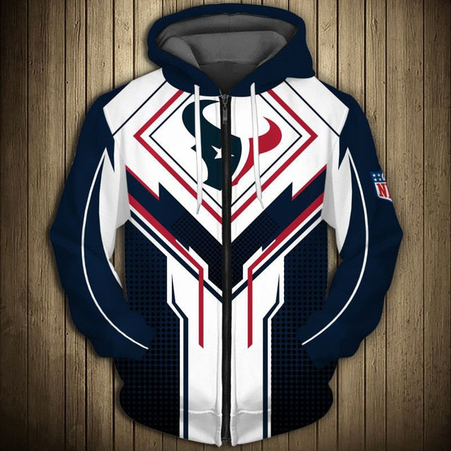 Houston Texans Square Lattice Zipper Hoodie