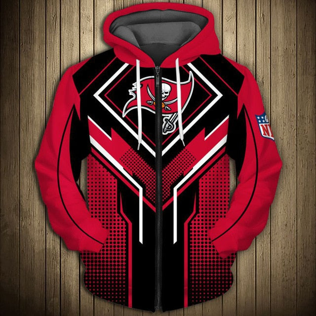 Tampa Bay Buccaneers Square Lattice Zipper Hoodie