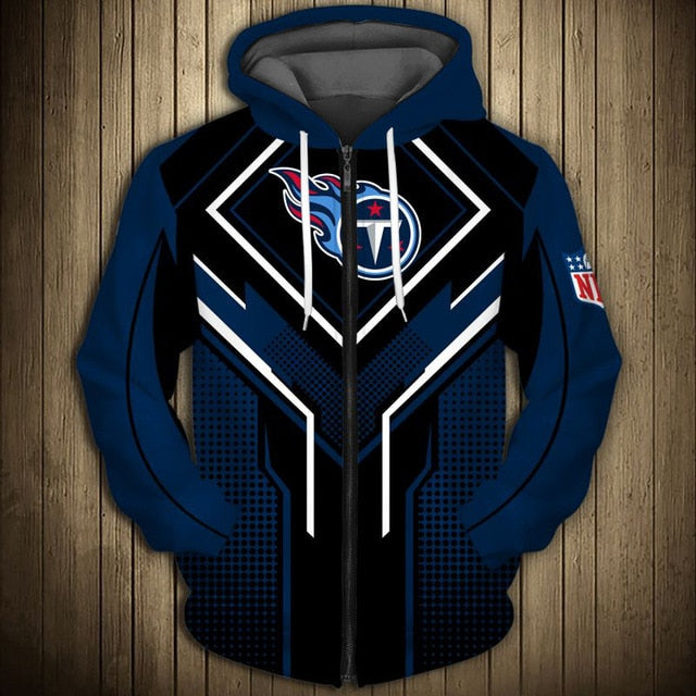 Tennessee Titans Square Lattice Zipper Hoodie