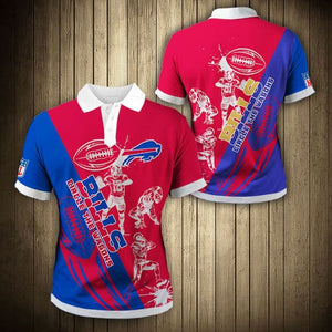 Buffalo Bills Casual 3D Polo Shirt