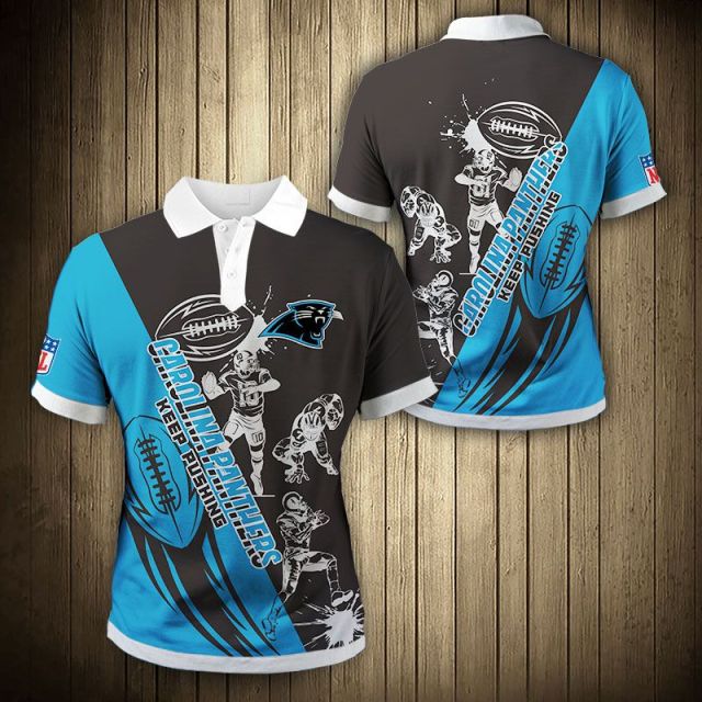 Carolina Panthers Casual 3D Polo Shirt