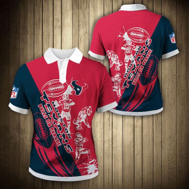 Houston Texans Casual 3D Polo Shirt