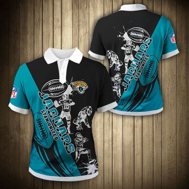 Jacksonville Jaguars Casual 3D Polo Shirt