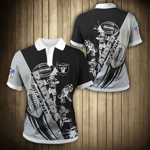 Las Vegas Raiders Casual 3D Polo Shirt