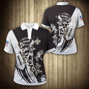 New Orleans Saints Casual 3D Polo Shirt