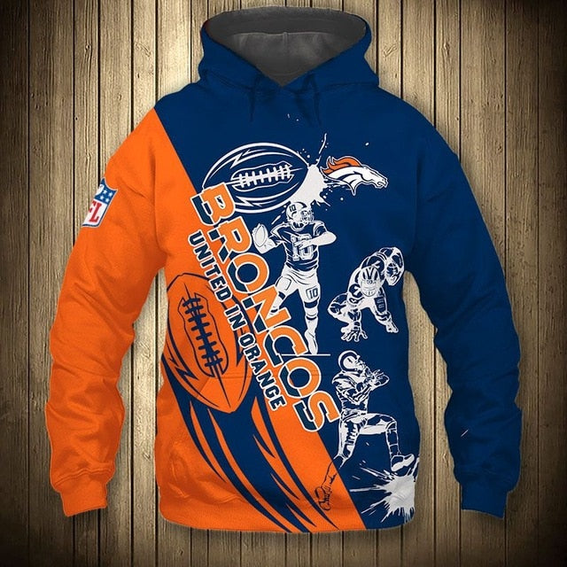 Denver Broncos Casual 3D Hoodie