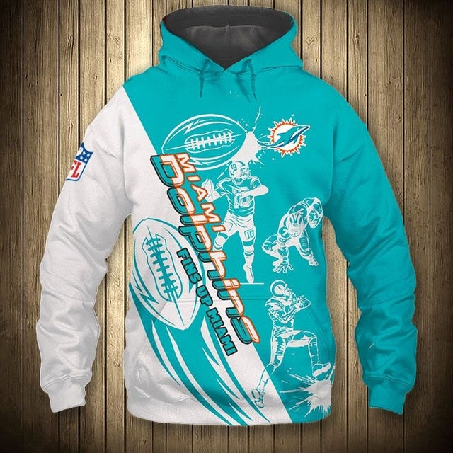 Miami Dolphins Casual 3D Hoodie