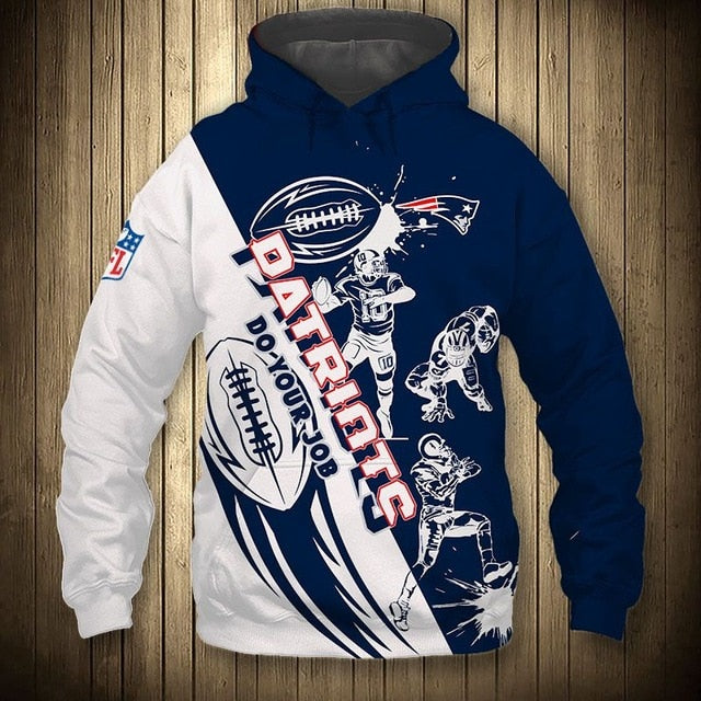 New England Patriots Casual 3D Hoodie