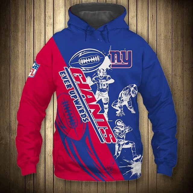 New York Giants Casual 3D Hoodie