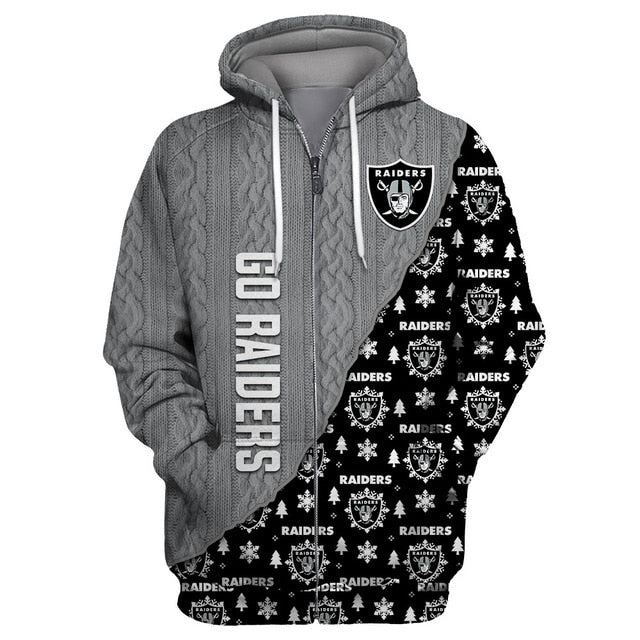 Las Vegas Raiders Cool Christmas Zipper Hoodie