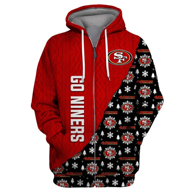 San Francisco 49ers Cool Christmas Zipper Hoodie
