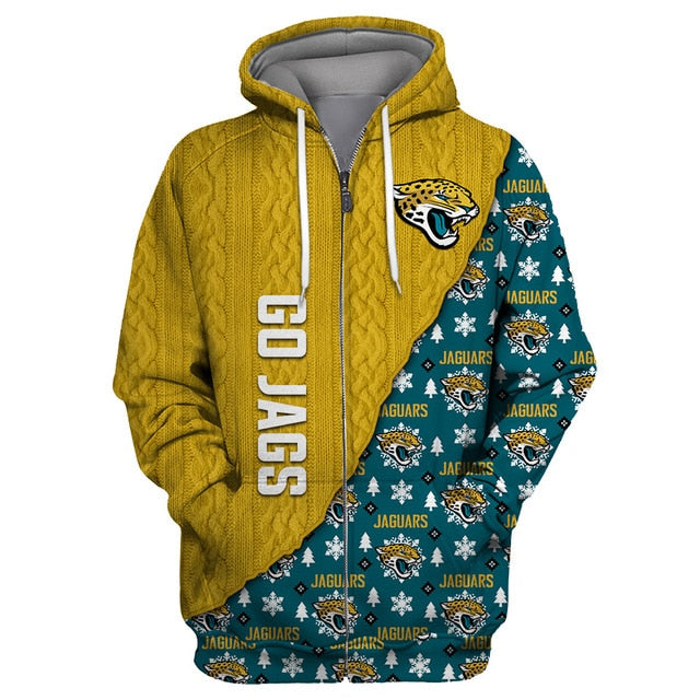 Jacksonville Jaguars Cool Christmas Zipper Hoodie