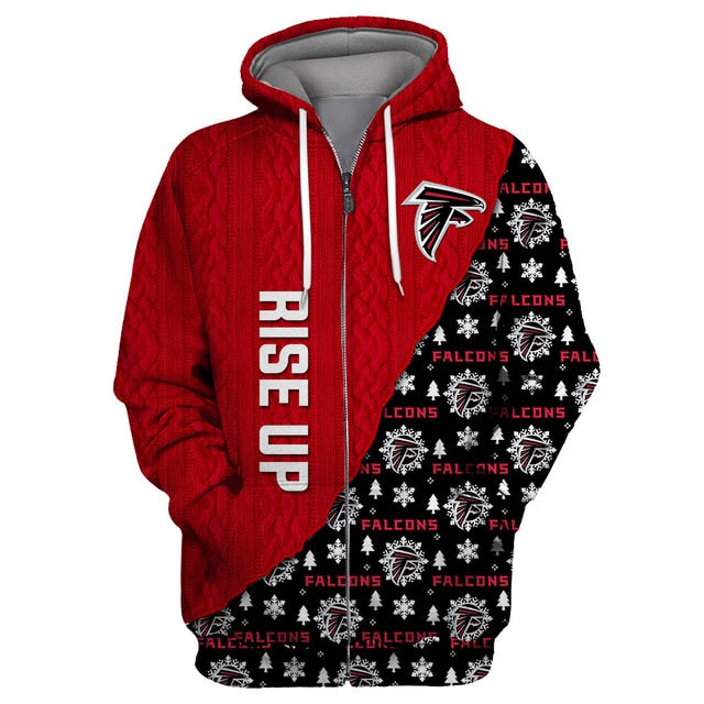 Atlanta Falcons Cool Christmas Zipper Hoodie