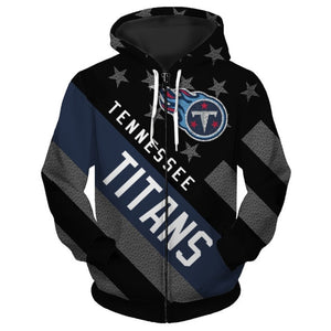 Tennessee Titans Casual Zipper Hoodie