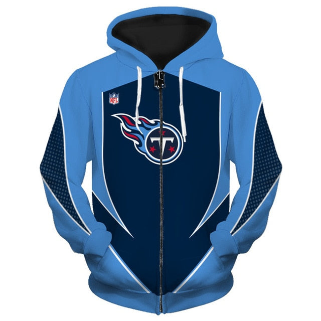 Tennessee Titans Casual Zipper Hoodie