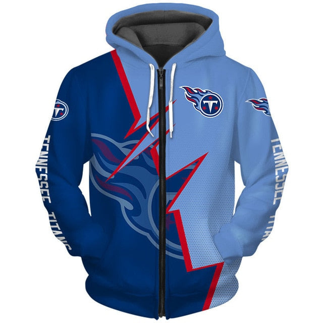 Tennessee Titans Casual Zipper Hoodie