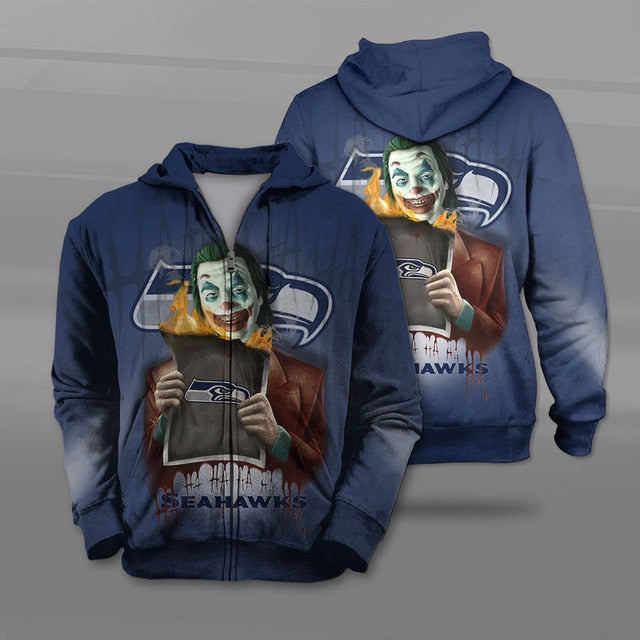 Seattle Seahawks Joker Zipper Hoodie