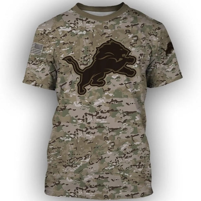 Detroit Lions Military Casual T-Shirt
