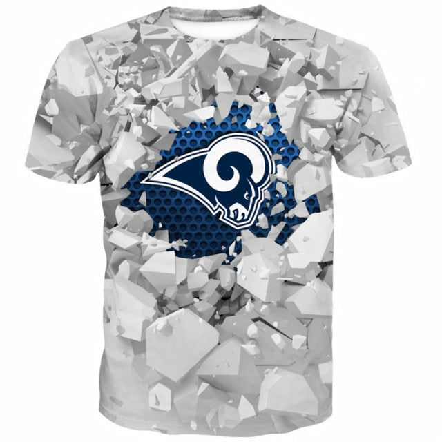 Los Angeles Rams Casual 3D T-Shirt