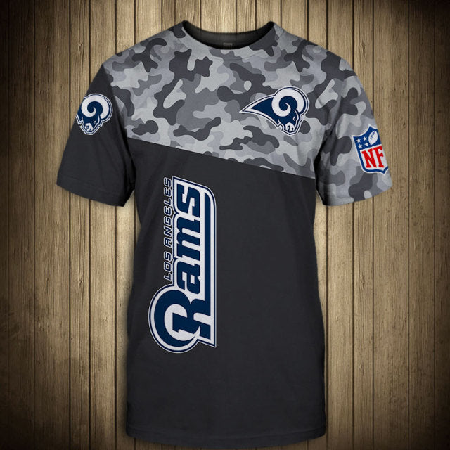 Los Angeles Rams Camouflage 3D T-Shirt