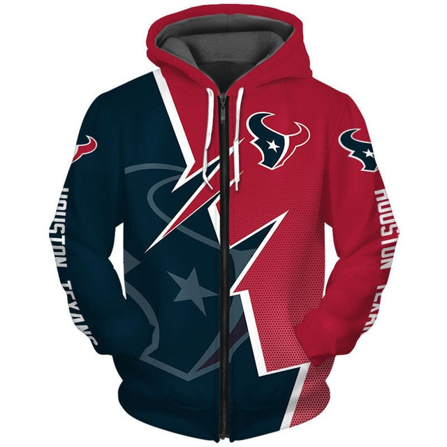 Houston Texans Casual Zipper Hoodie