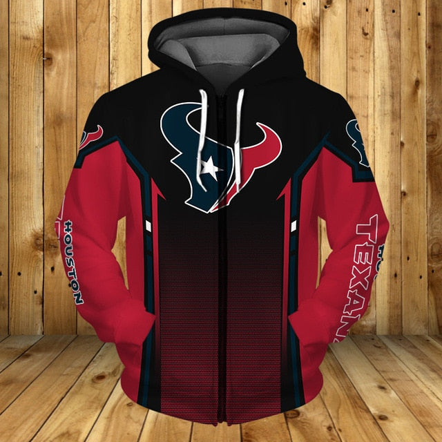 Houston Texans Casual Zipper Hoodie