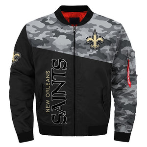 New Orleans Saints Camouflage Thick Jacket