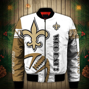 New Orleans Saints Zigzag Casual Thick Jacket