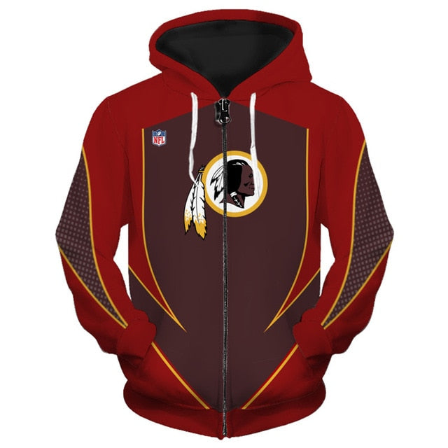 Washington Commanders Casual Zipper Hoodie