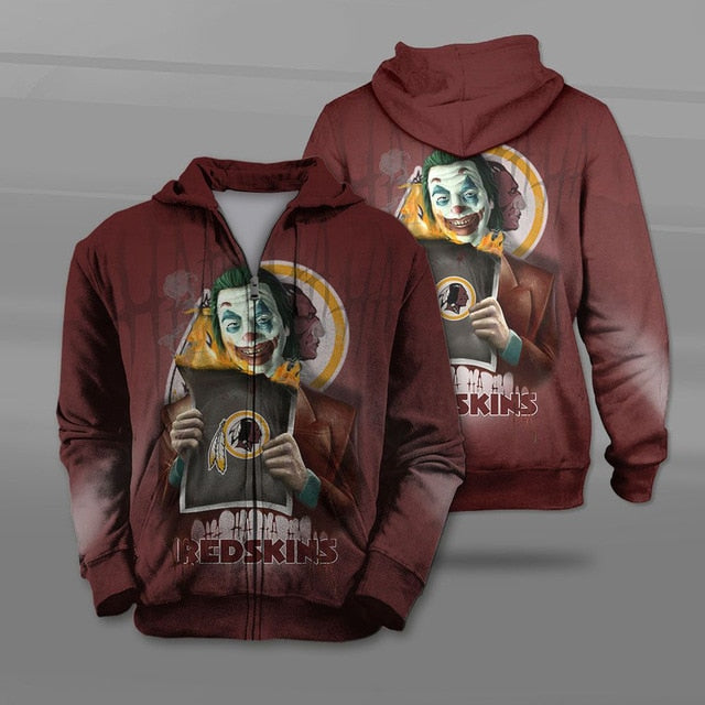 Washington Commanders Joker Zipper Hoodie