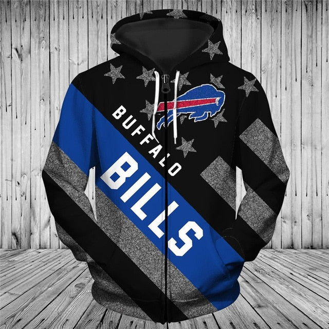 Buffalo Bills Casual Zipper Hoodie