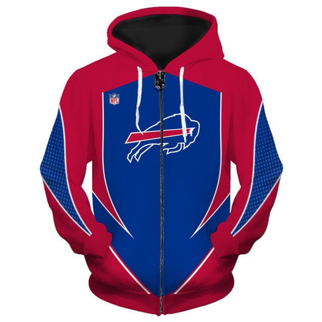 Buffalo Bills Casual Zipper Hoodie